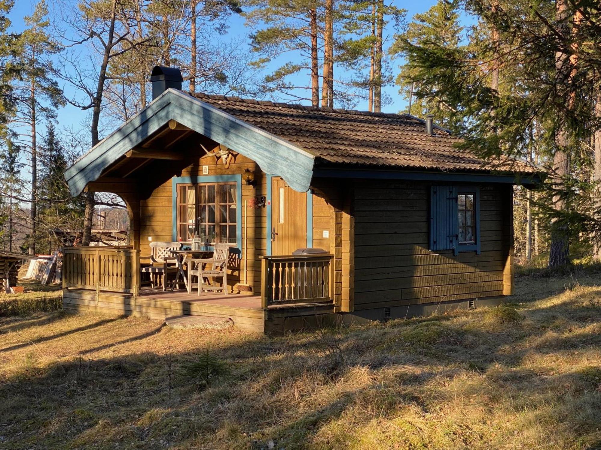 Timrad Stuga I Kanten Av Skogen Med Spa Moejlighet Mullsjo Exterior photo